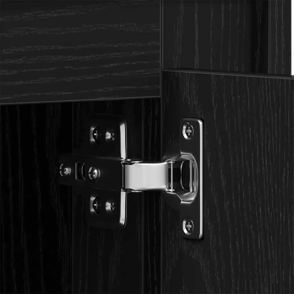 TV Cabinet Black oak 80 x 35 x 45 cm Engineered wood